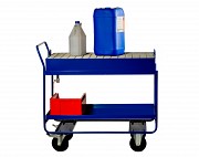 Sump trolley with tap and mesh 114